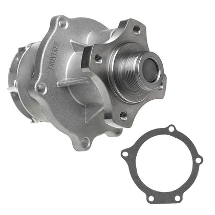 IRONTREE water pump front view showing mounting flanges and casting, reliable fit