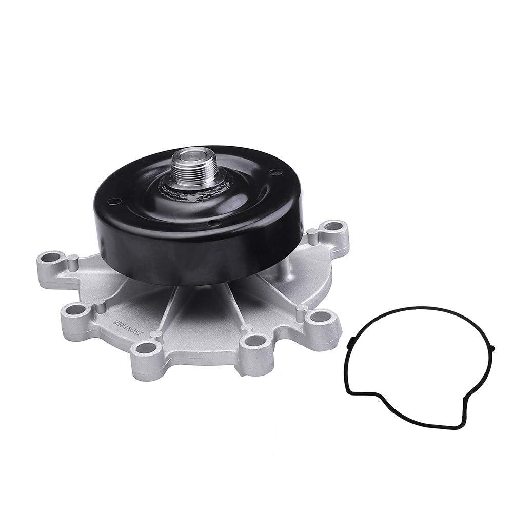 IRONTREE front view of water pump showing mounting flange and outlet, durable fit benefit