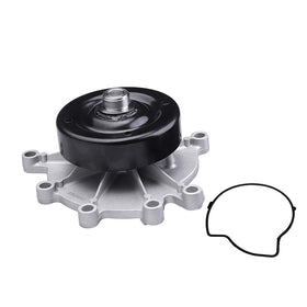IRONTREE front view of water pump showing mounting flange and outlet, durable fit benefit