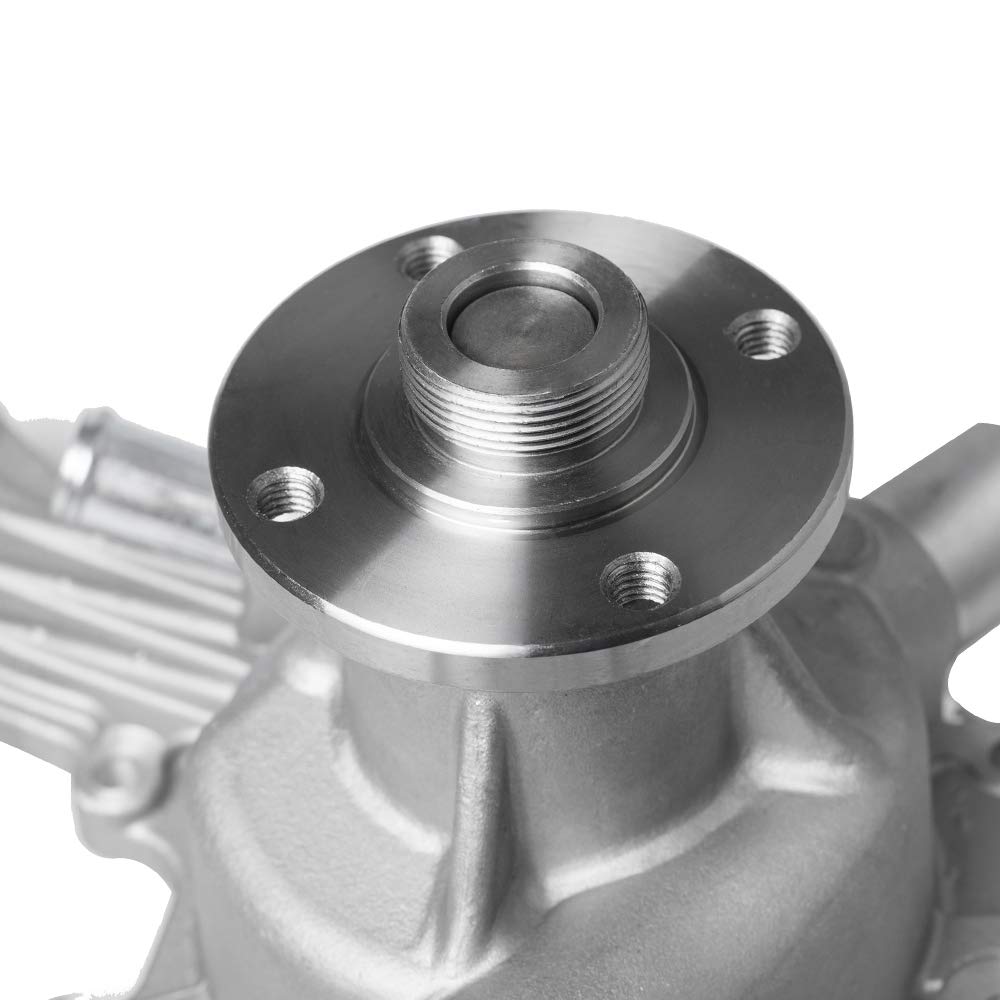 IRONTREE water pump installed in engine bay demonstrating direct-fit convenience