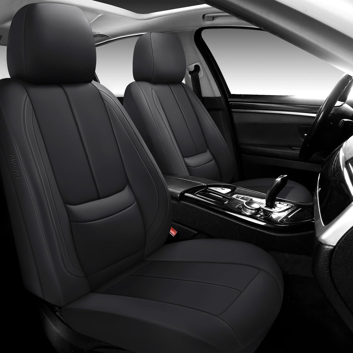 Isen-CoverAuto front seat full coverage showing neat fit and protection