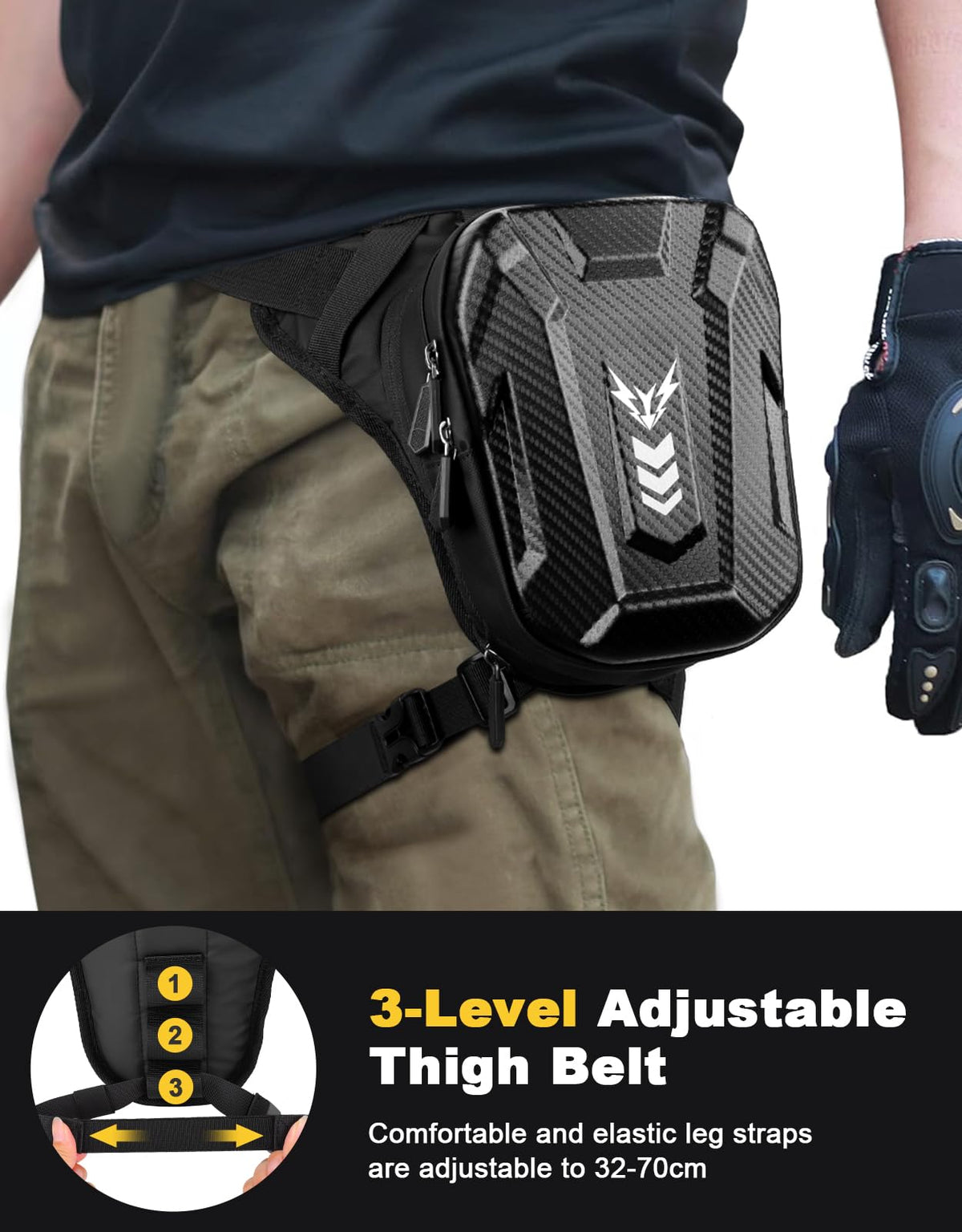 ISEYOU bag beside smartphone showing size and carry capacity comparison