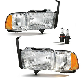 ISHARINGAUTOPARTS front headlight assembly showing chrome housing and clear lens, improved visibility