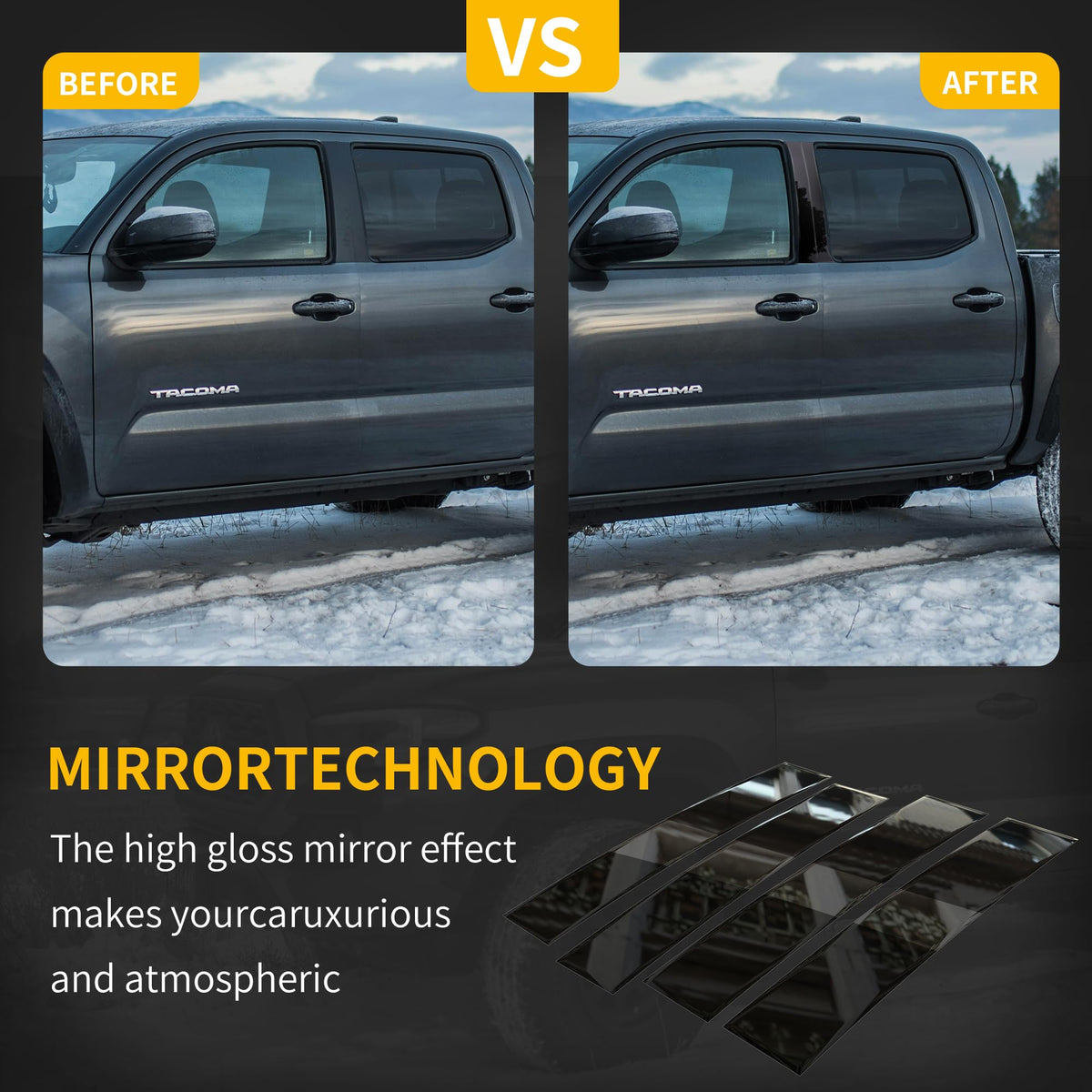isingoione installed pillar on truck door shows improved look and edge protection benefit
