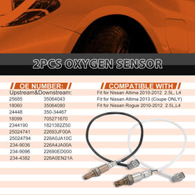 ISINMOTOR upstream sensor installed under Nissan hood showing correct positioning and fast warm-up heater