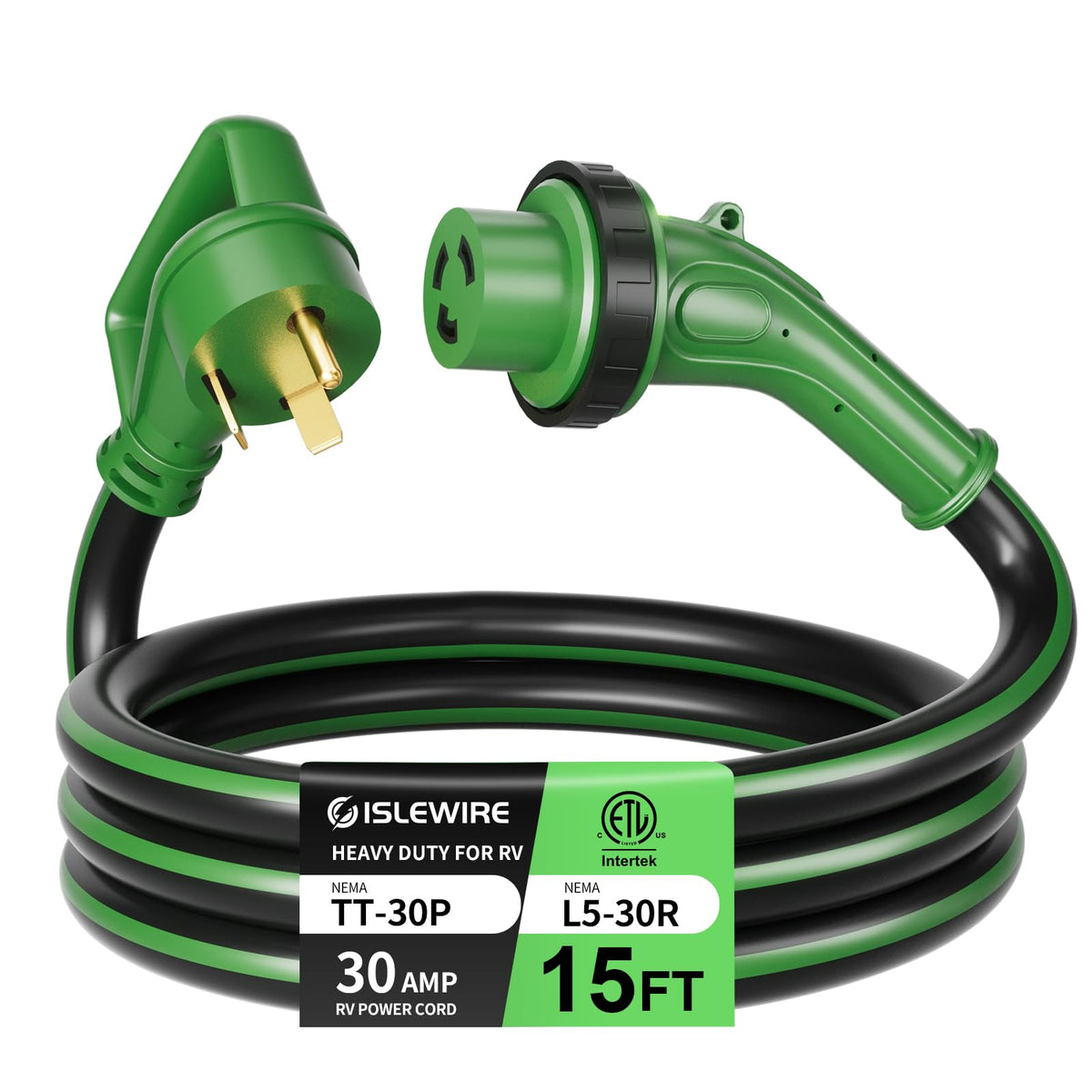 islewire front connectors showing both plugs and clear contact design for safe connections