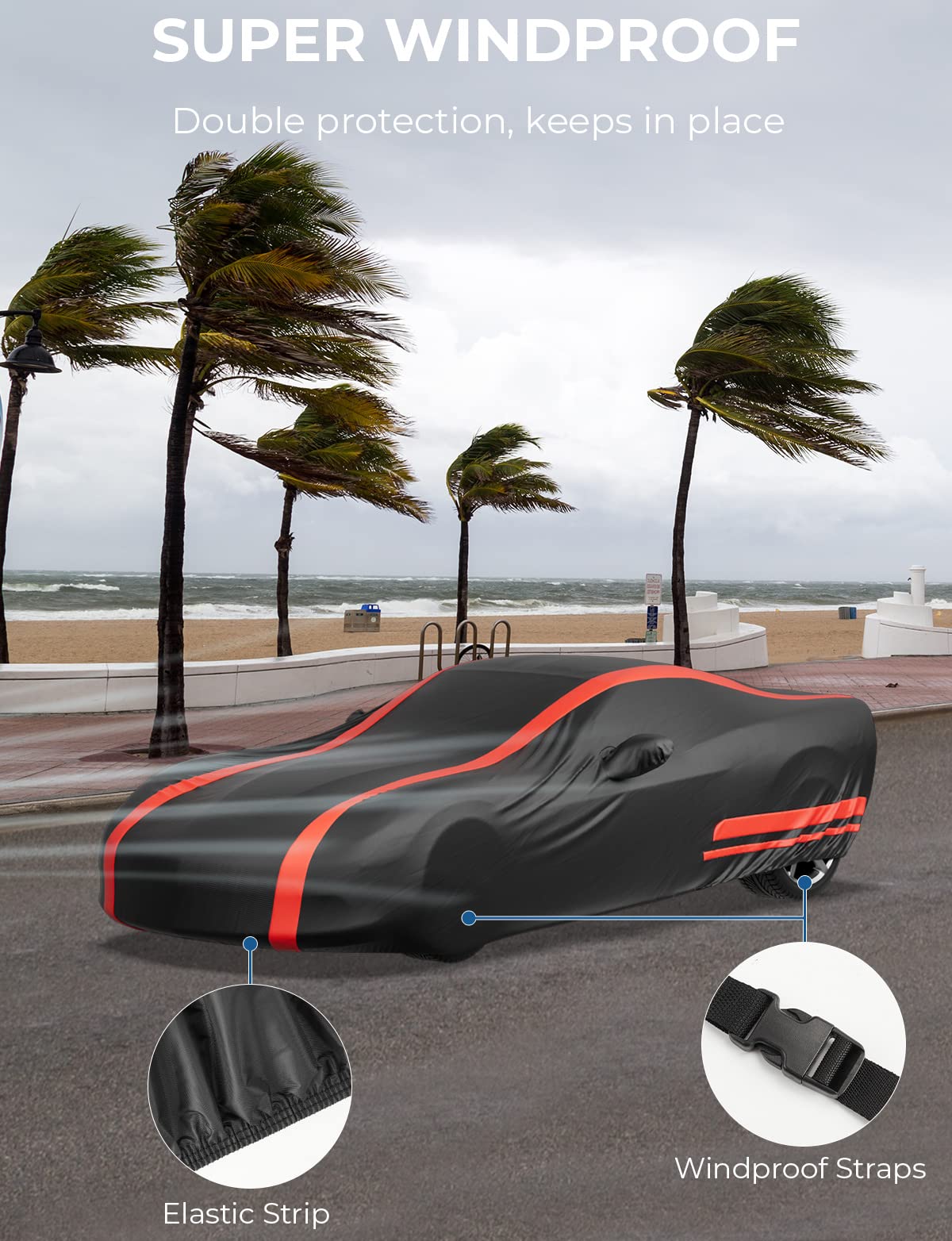 ISSYAUTO cover in use outdoors protecting Corvette from rain and dust