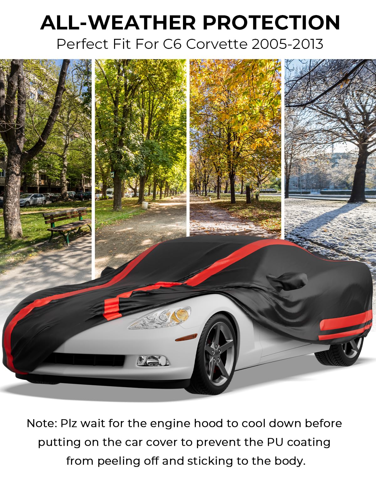 ISSYAUTO cover on C6 next to person for size scale and coverage benefit