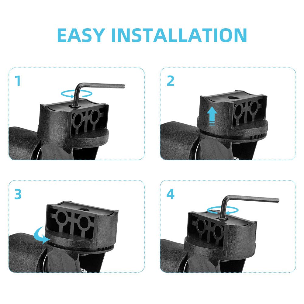 ISSYZONE mirror folded inward protecting lens from branches and scrapes