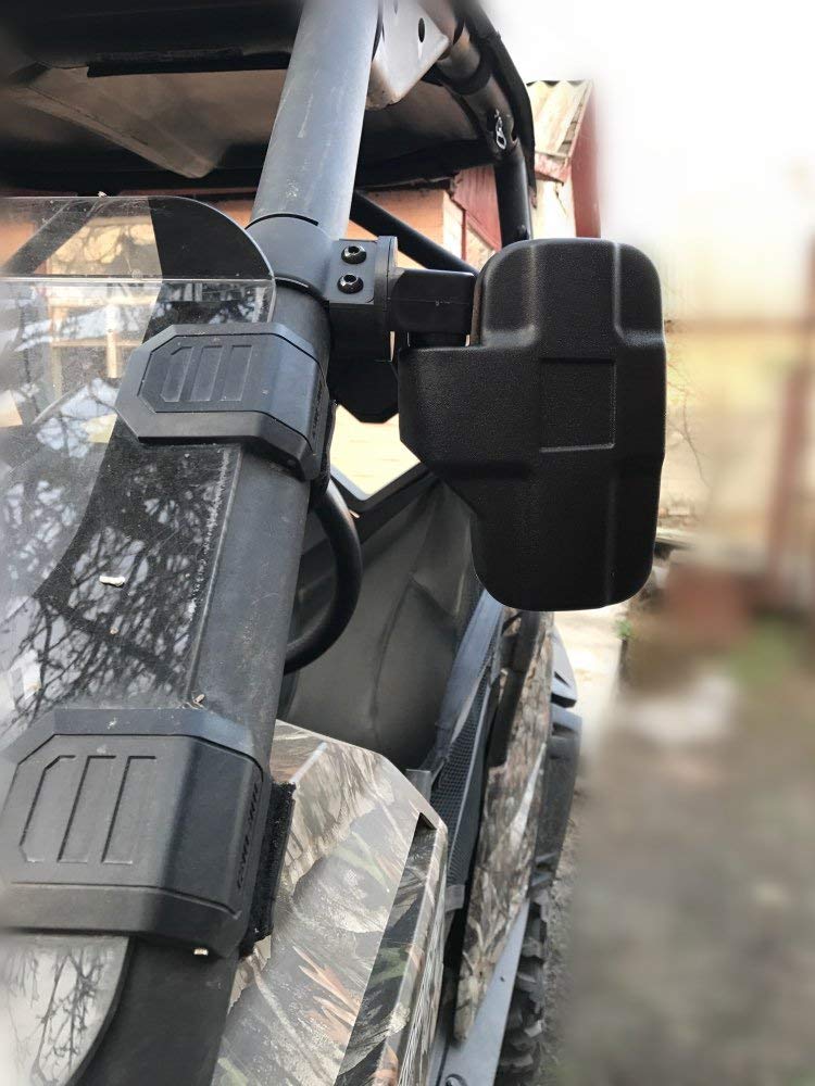 ISSYZONE mirror on UTV in trail setting illustrating improved safety while riding