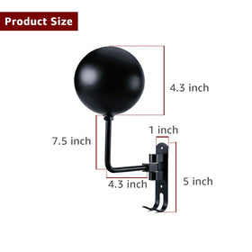 ITEQ helmet holder close-up of spherical head that protects helmet shape