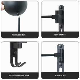 ITEQ helmet holder installed in garage freeing floor space and improving order