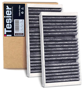 ITESIER complete kit layout displaying two charcoal filters and one particulate filter for convenience