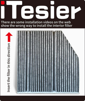 ITESIER filter size comparison next to a ruler illustrating correct OEM dimensions