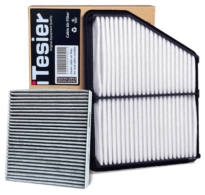 ITESIER front packaging showing engine and cabin filter kit benefits