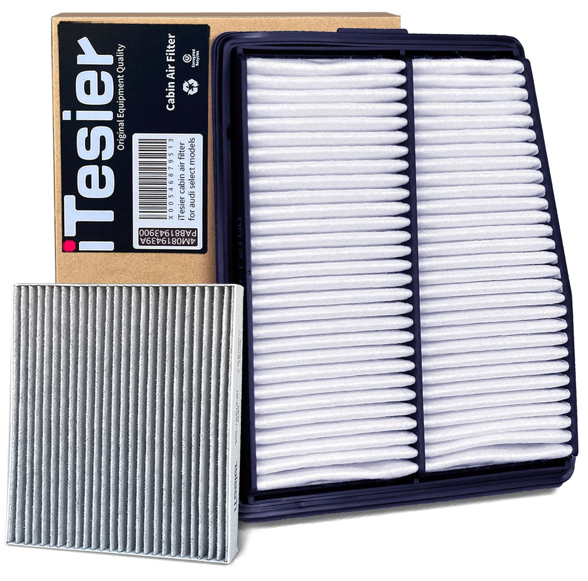 ITESIER front packaging showing hybrid filter kit and fitment info, quick identification benefit