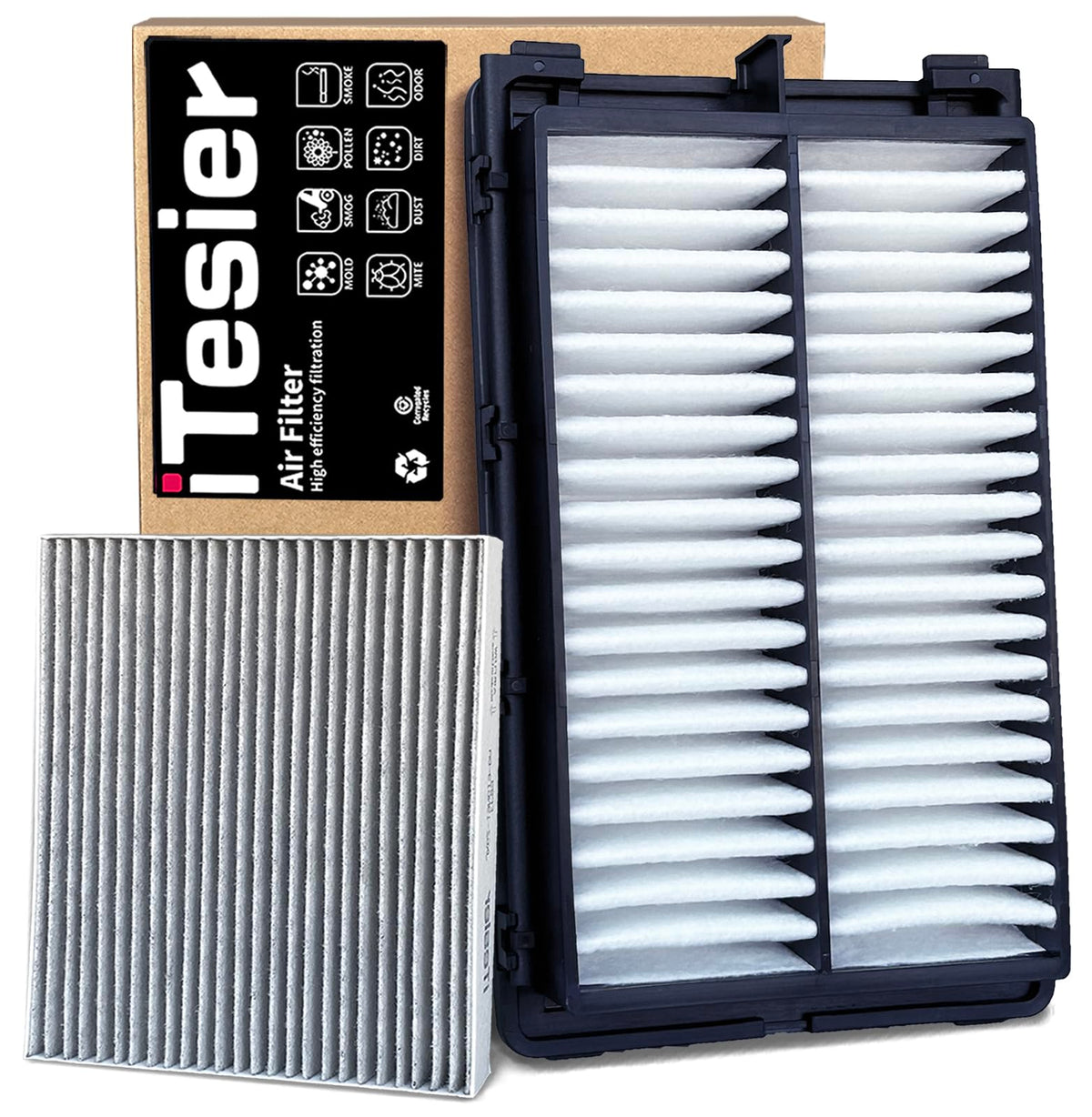 ITESIER lifestyle image of filter replacement in home garage showing simple DIY benefit