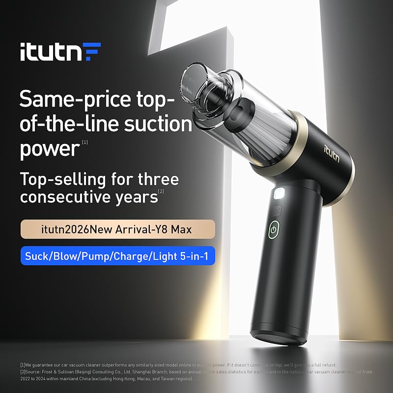 itutn LED light close-up illuminating dark car crevice for precise cleaning