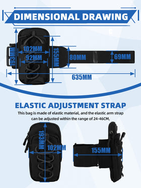 IUVWISN bag next to a hand for scale showing compact size and lightweight convenience