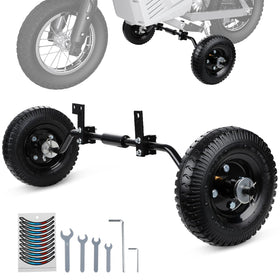 IUVWISN front view of assembled training wheel kit showing stability benefit