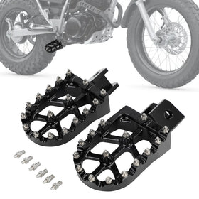 IUVWISN front view showing wider foot pegs for improved stability