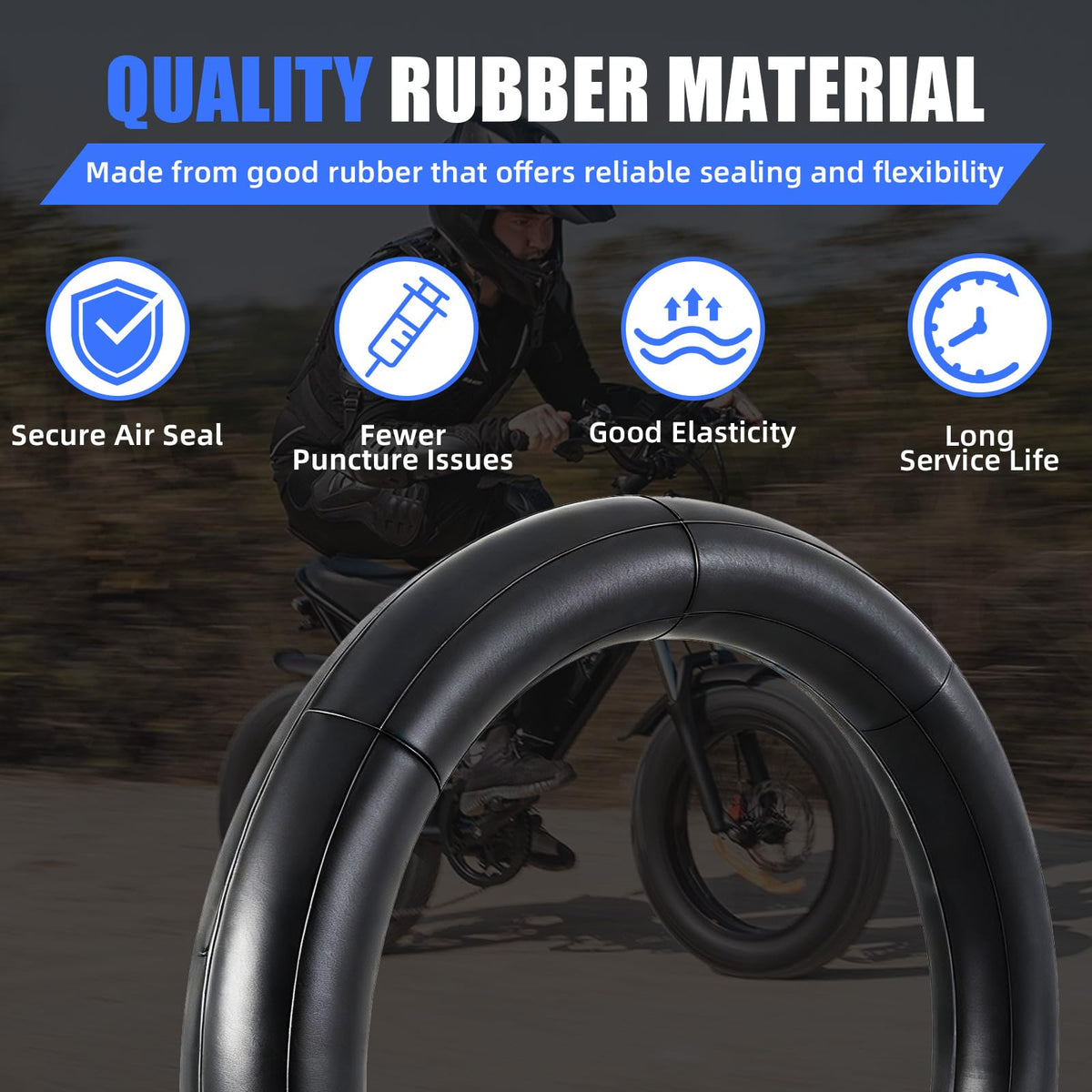 IUVWISN tube installed on e-bike wheel demonstrating correct fit and ride reliability