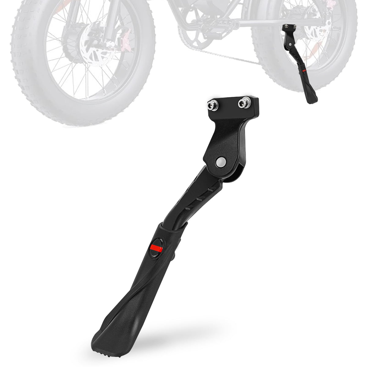 IUVWISN kickstand front view showing sturdy profile and balance benefit