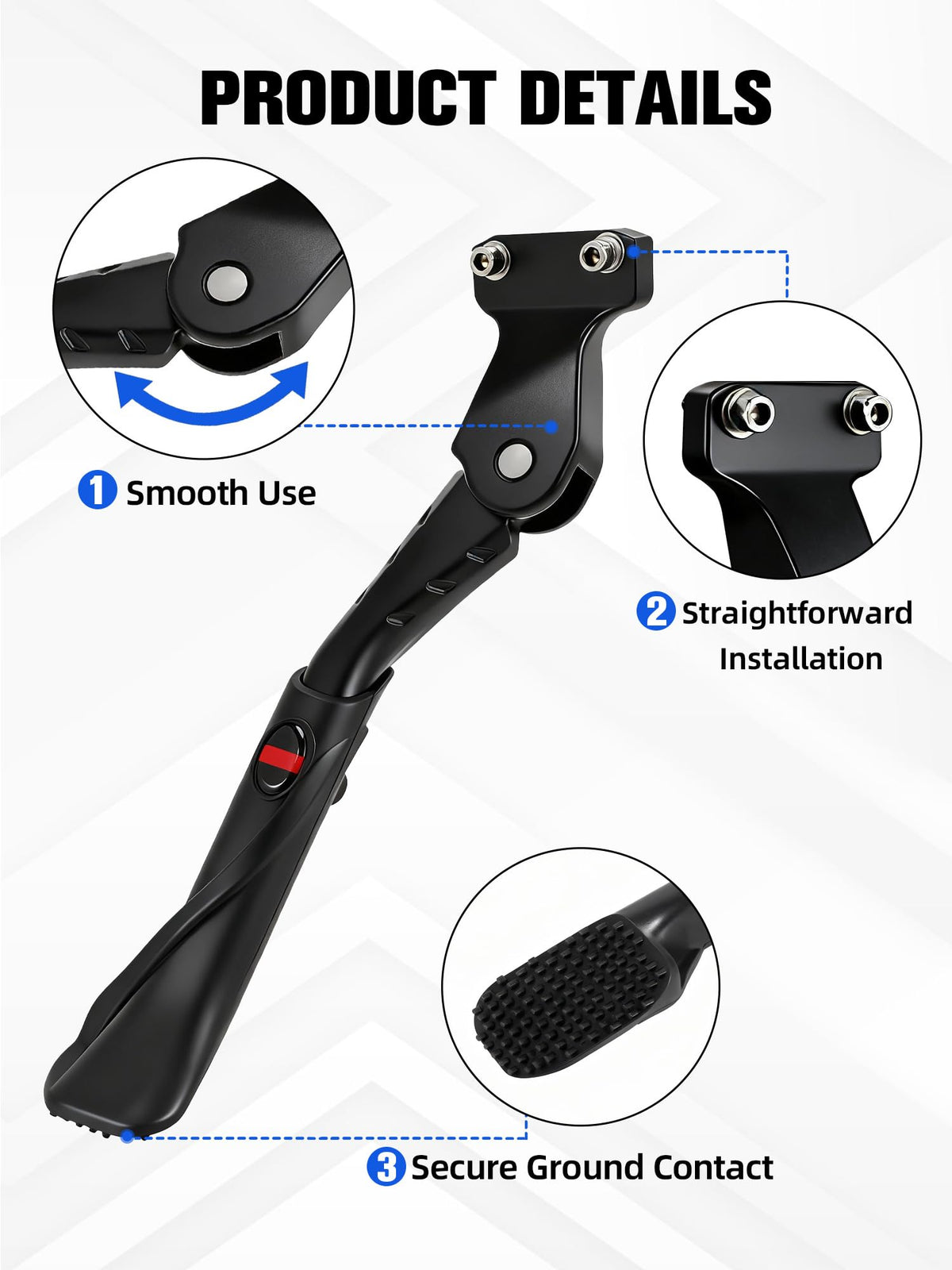 IUVWISN kickstand side profile installed illustrating low-profile clearance