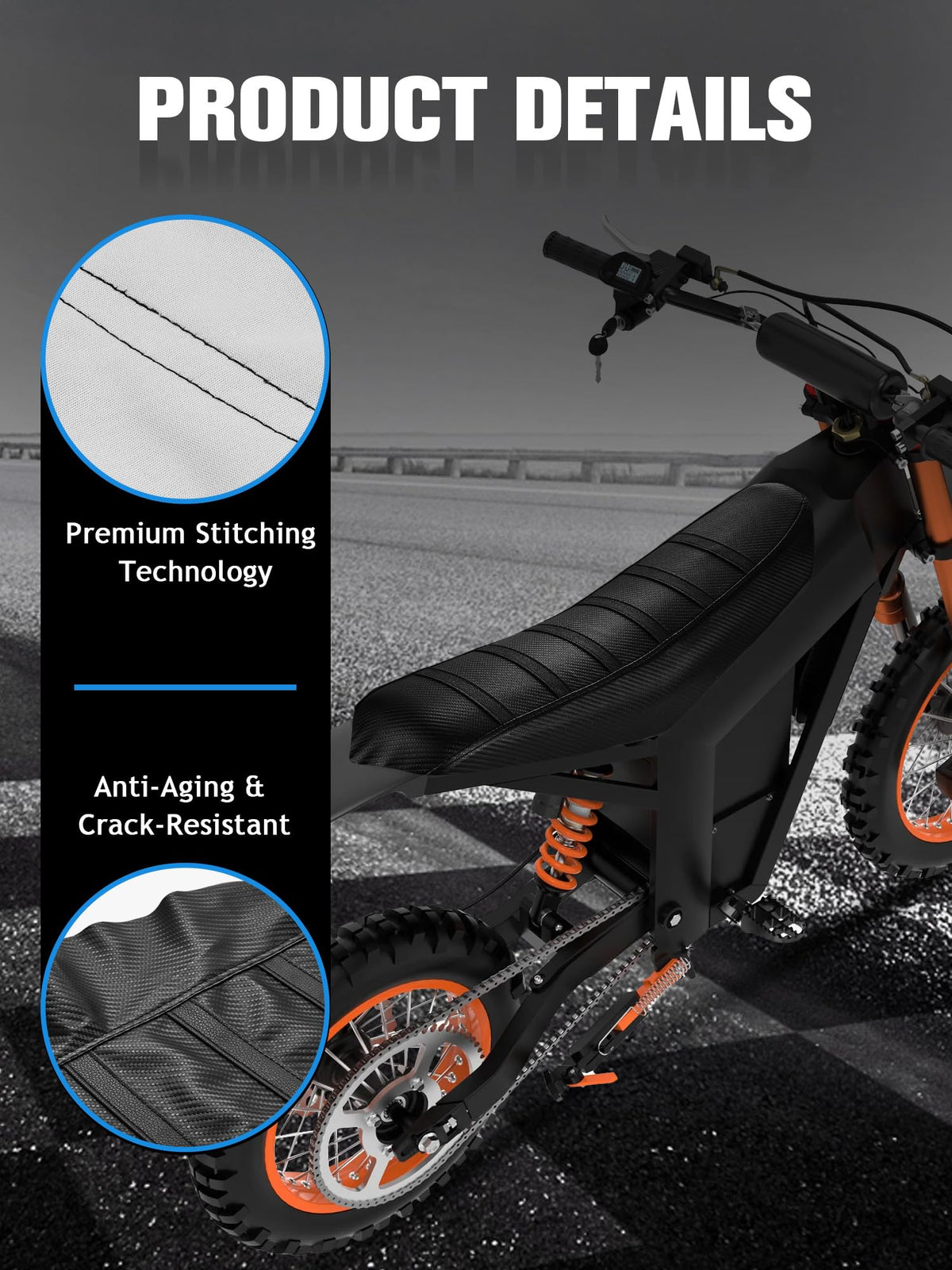 IUVWISN seat cover installed on bike highlighting sporty visual upgrade