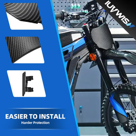 IUVWISN lifestyle trail bike with plate illustrating protection on rides benefit