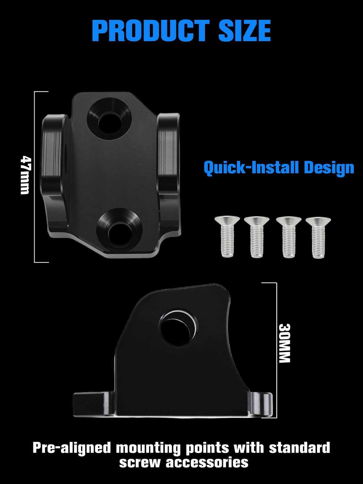 IUVWISN bracket held in hand to show lightweight strength