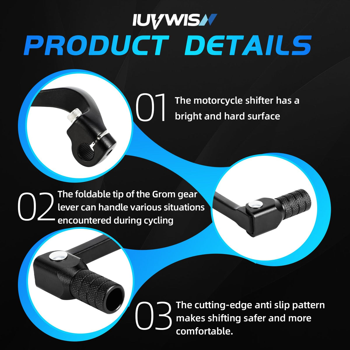 IUVWISN lever beside ruler showing compact size and lightweight aluminum construction