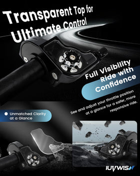 IUVWISN close-up of textured grip offering non-slip control and improved rider handling