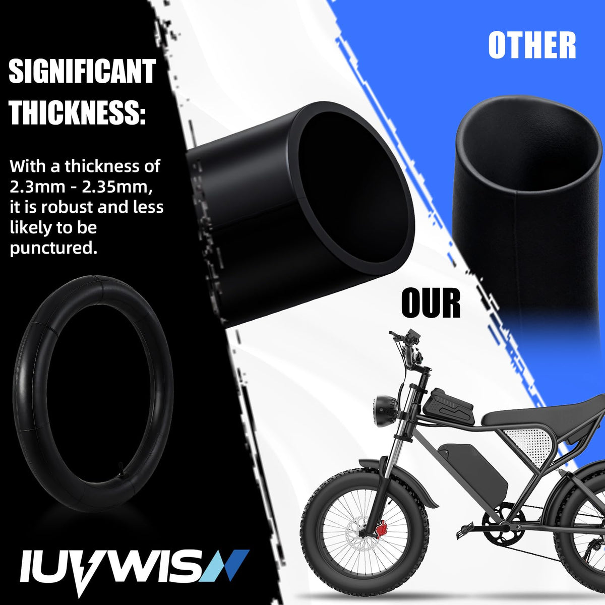 IUVWISN folded tube beside hand for size scale and easy storage convenience