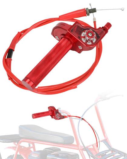 IUVWISN front throttle assembly in red showing fit and finish for better replacement choice