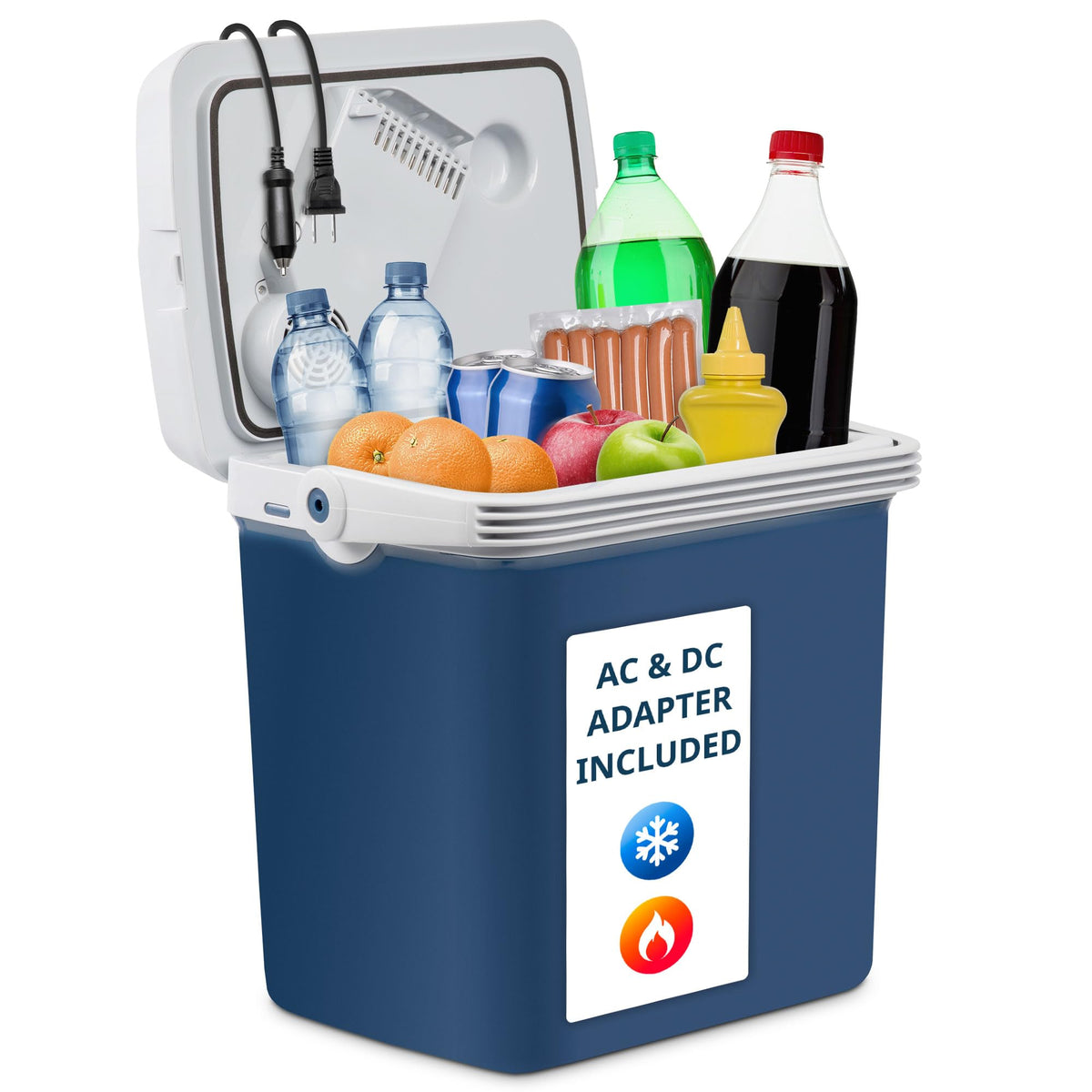 Ivation front view portable cooler showing compact design and portability benefit