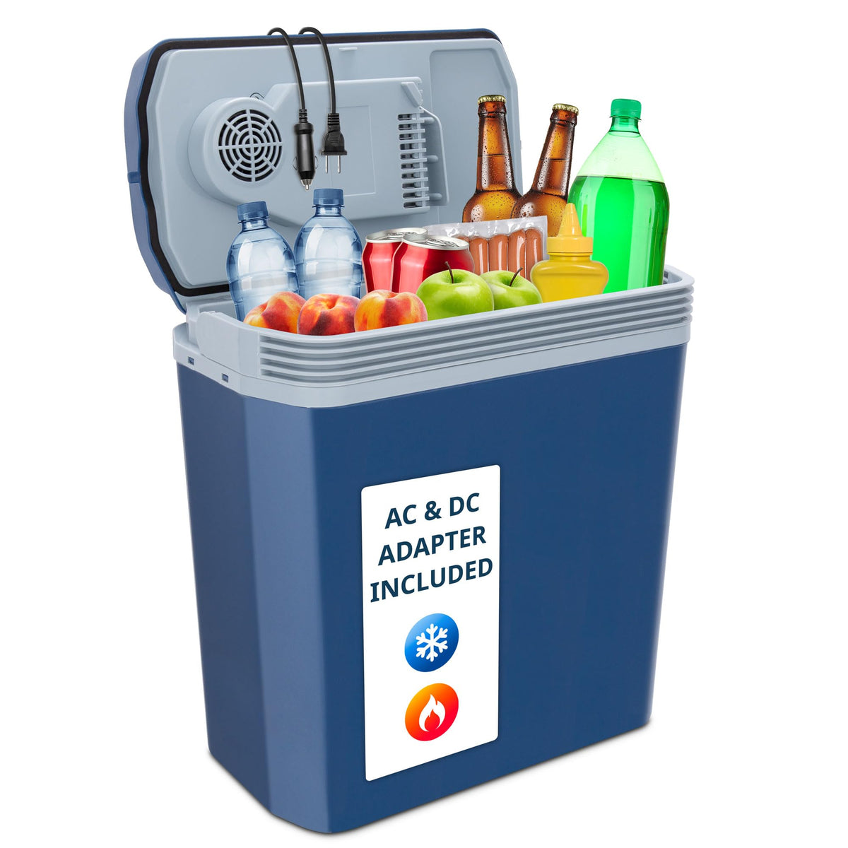 Ivation front view with handle showing compact portability and easy carrying