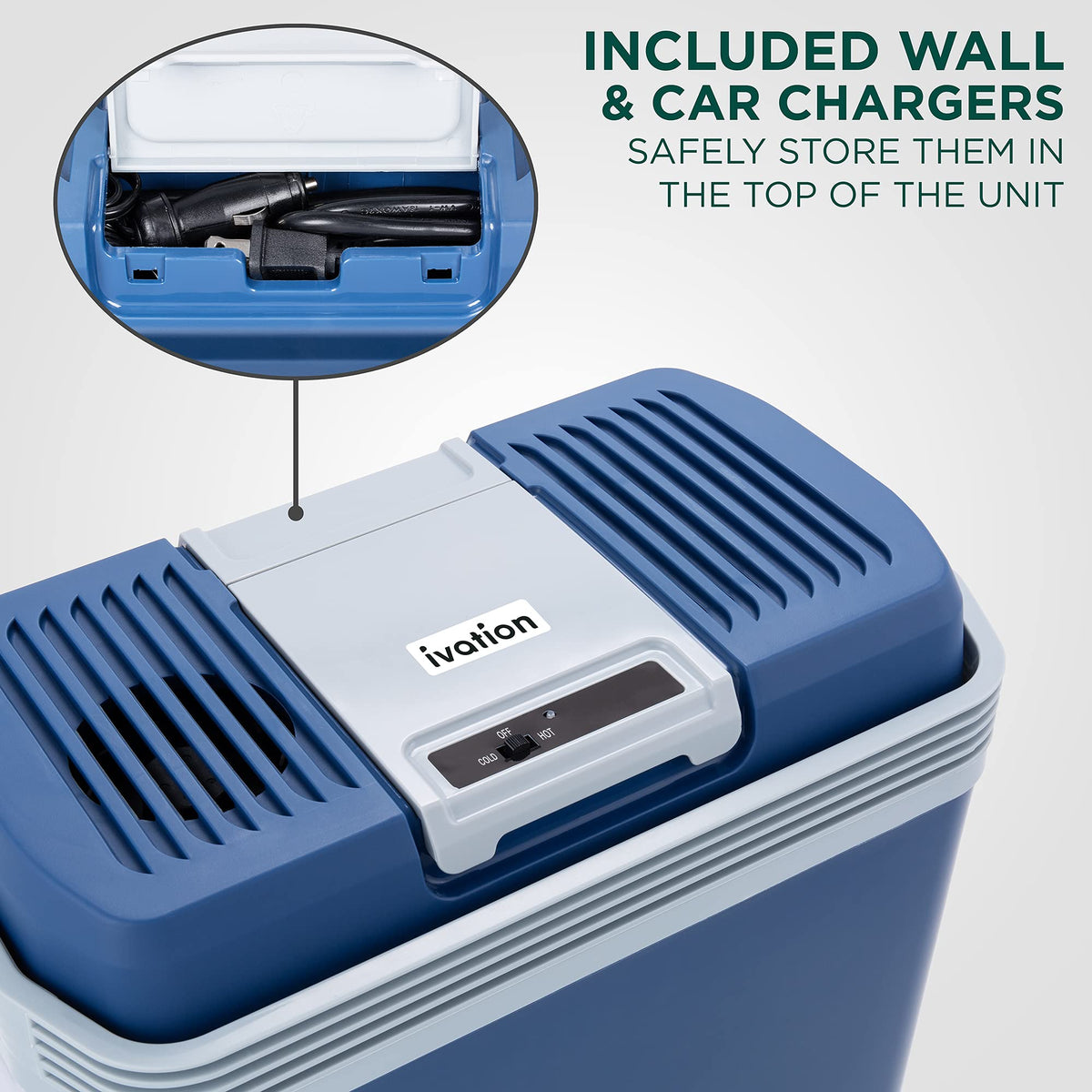 Ivation textured interior seal closeup for easy cleaning and secure closure