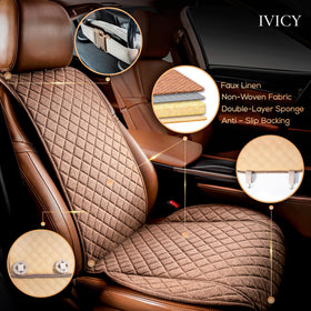 IVICY seat cover fitted on front bucket seat protecting upholstery