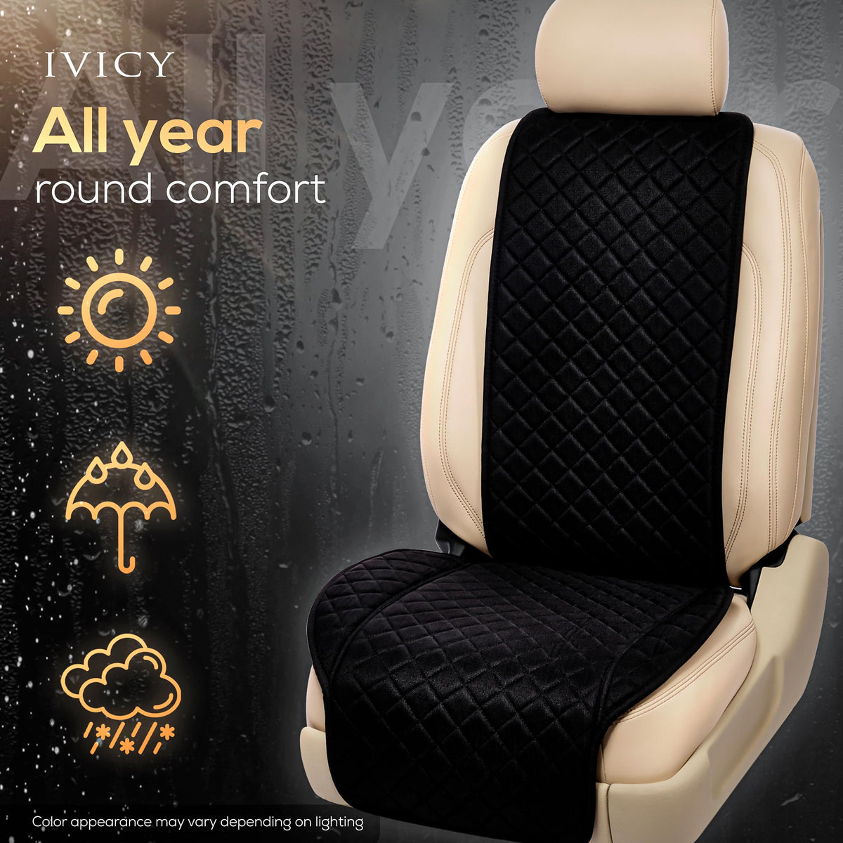 IVICY headrest and straps showing simple installation points