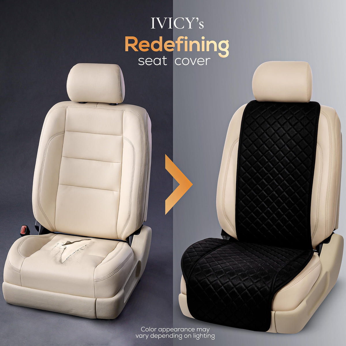 IVICY wash care tag and fabric showing easy machine washability