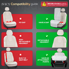 IVICY side profile showing contour fit on a standard bucket seat