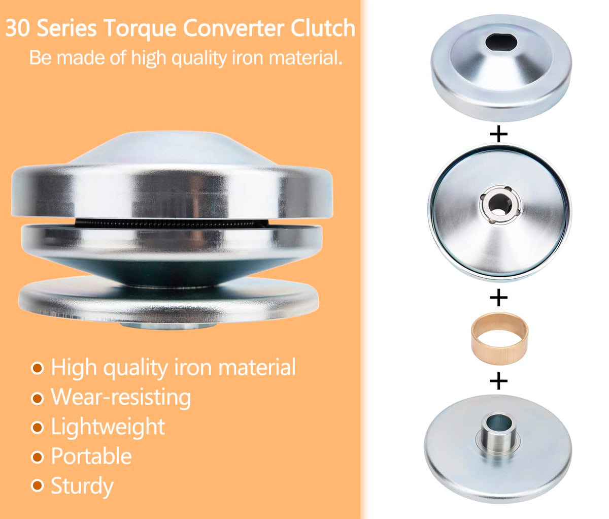 IVONNEY clutch face close-up highlighting durable material and heat-dissipation advantage