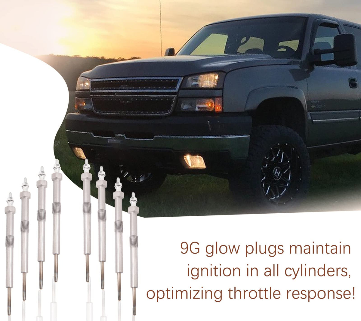 IVONNEY glow plug installed in Duramax cylinder head demonstrating proper fit benefit
