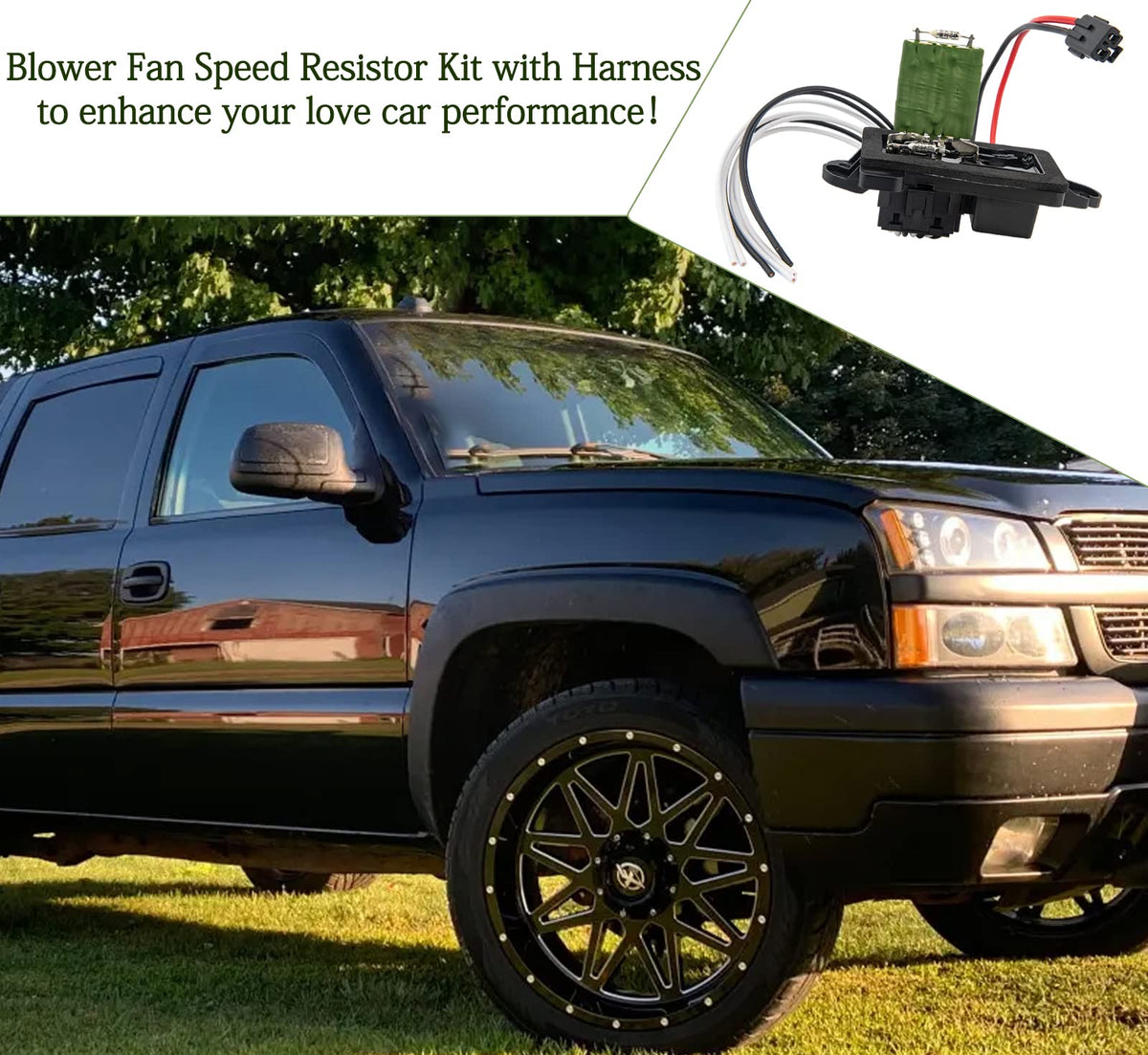IVONNEY resistor installed in truck dashboard illustrating restored fan speed control