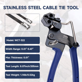 IWISS close-up of hardened cutting blade delivering precise, clean stainless-tie trims