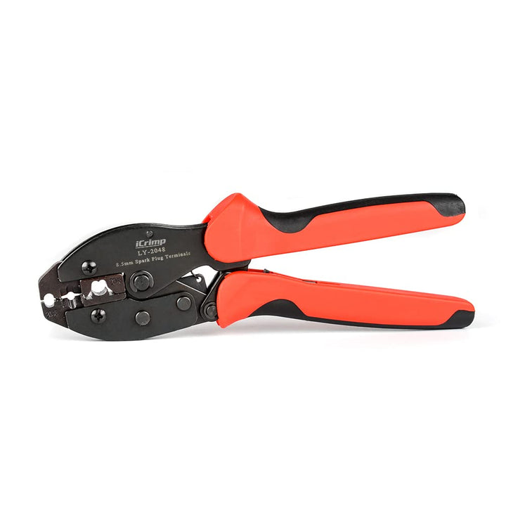 IWISS iCrimp front view showing full tool and ratchet mechanism for reliable crimps