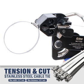 IWISS in-hand usage demonstrating one-handed operation for faster tie installation