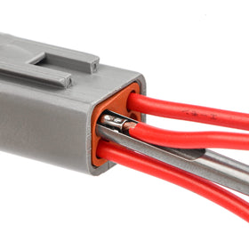 IWISS iCrimp tool inserted into Deutsch housing demonstrating contact removal