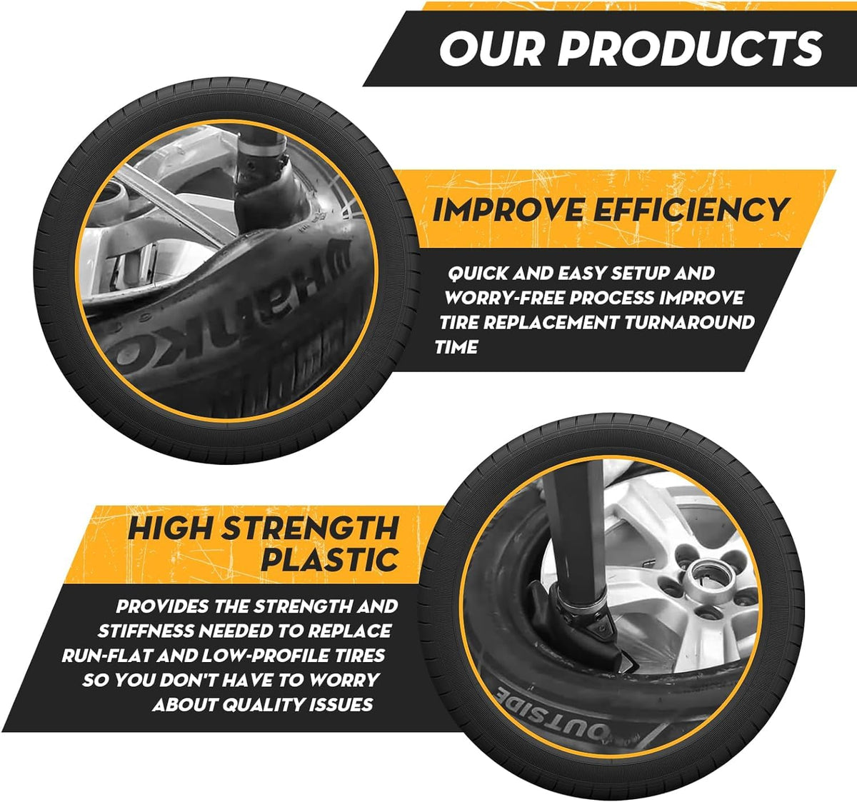 IWIWE duck head contacting alloy wheel edge, prevents metal-to-wheel damage